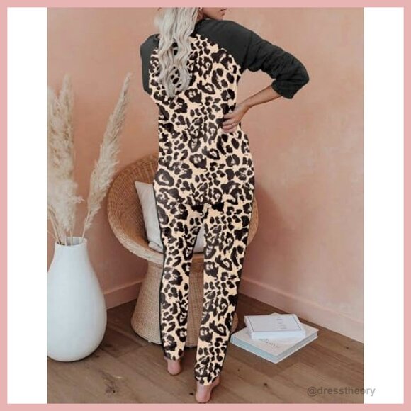 Women's Long Sleeve Pajama Set with Pockets Soft Lounge Wear - Picture 5 of 5